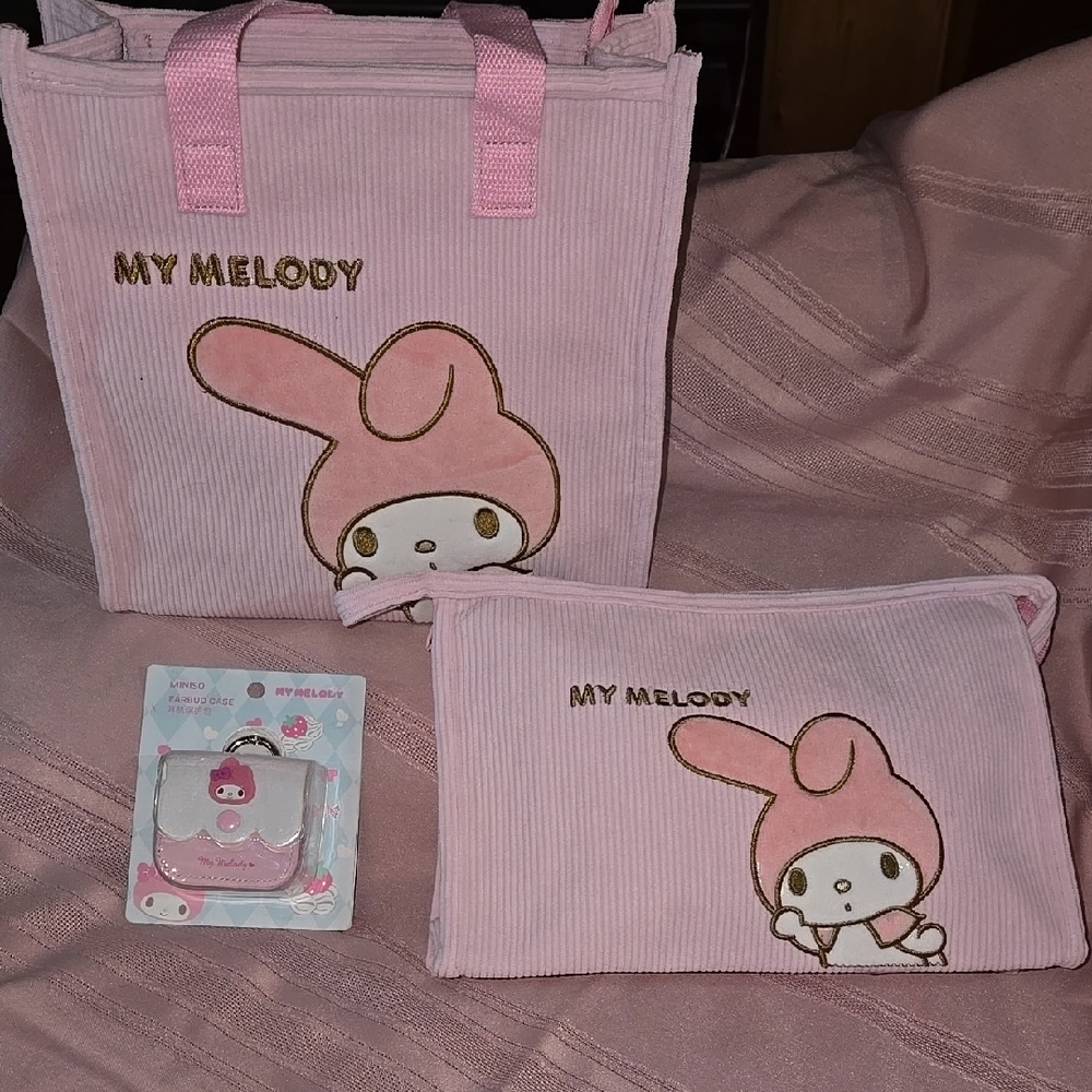 Sanrio My Melody Matching Tote And Make-up Bag